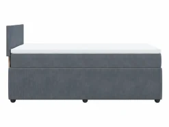 Cama box spring con colchón terciopelo oscuro 90x190 cm^Clicnbuy Hot