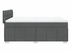 Clicnbuy Somier - 160X200Cm|Cama box spring con colchón tela oscuro 160x200 cm