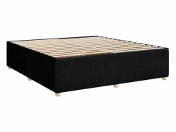 Clicnbuy Cama box spring con colchón tela 180x200 cm Negro Online