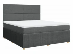 Clicnbuy Base De Cama De Láminas|Somier - 180X200Cm|Cama box spring con colchón tela oscuro 180x200 cm