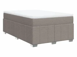 Clicnbuy Base De Cama De Láminas|Cama box spring con colchón tela gris taupe 120x190 cm