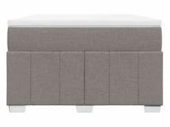 Clicnbuy Base De Cama De Láminas|Cama box spring con colchón tela gris taupe 120x190 cm