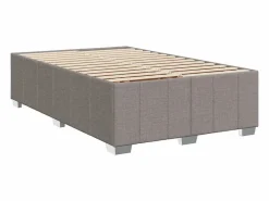 Clicnbuy Base De Cama De Láminas|Cama box spring con colchón tela gris taupe 120x190 cm