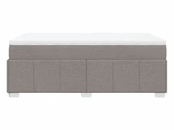 Clicnbuy Base De Cama De Láminas|Cama box spring con colchón tela gris taupe 120x190 cm
