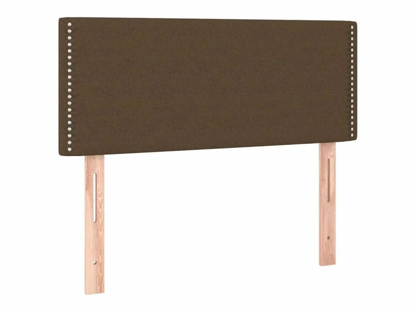 Cama box spring con colchón y LED tela marrón oscuro 120x190 cm^Clicnbuy New