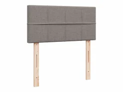 Clicnbuy Cama box spring con colchón tela gris taupe 90x190 cm Topo