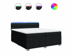 Clicnbuy Base De Cama De Láminas|Cama box spring con colchón tela 200x200 cm