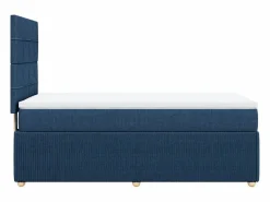 Clicnbuy Cama box spring con colchón tela 90x190 cm Azul Discount