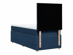 Clicnbuy Cama box spring con colchón tela 90x190 cm Azul Discount