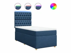 Cama box spring con colchón tela 100x200 cm^Clicnbuy Discount