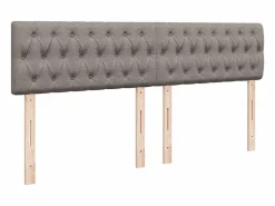 Clicnbuy Cama box spring con colchón tela gris taupe 180x200 cm Topo Clearance