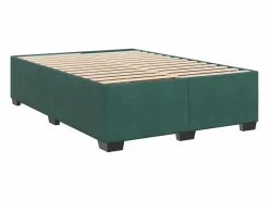 Cama box spring con colchón terciopelo oscuro 160x200 cm^Clicnbuy