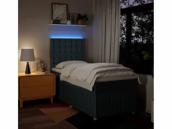 Cama box spring con colchón tela 90x190 cm^Clicnbuy Clearance