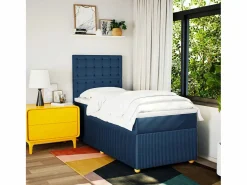 Cama box spring con colchón tela 90x190 cm^Clicnbuy Clearance