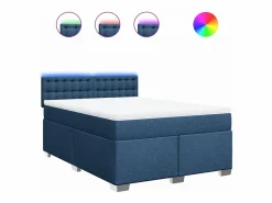 Clicnbuy Base De Cama De Láminas|Cama box spring con colchón tela 160x200 cm