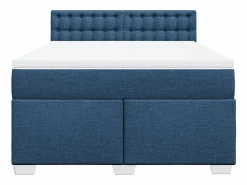 Clicnbuy Base De Cama De Láminas|Cama box spring con colchón tela 160x200 cm