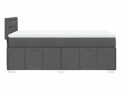 Cama box spring con colchón tela oscuro 90x190 cm^Clicnbuy Clearance