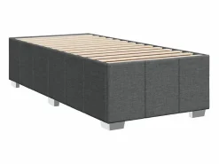 Cama box spring con colchón tela oscuro 90x190 cm^Clicnbuy Clearance