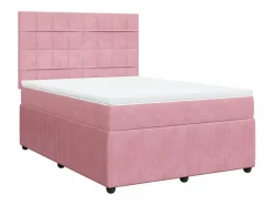 Cama box spring con colchón terciopelo 160x200 cm^Clicnbuy Hot
