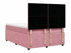 Cama box spring con colchón terciopelo 160x200 cm^Clicnbuy Hot