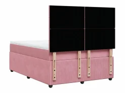 Cama box spring con colchón terciopelo 160x200 cm^Clicnbuy Hot