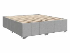 Clicnbuy Cama box spring con colchón tela claro 180x200 cm Gris Discount