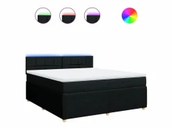 Cama box spring con colchón tela 180x200 cm^Clicnbuy Sale