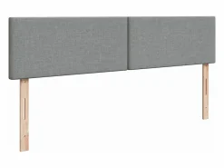 Clicnbuy Cama box spring con colchón tela claro 180x200 cm Gris New