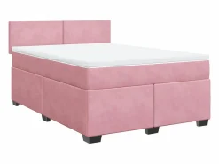 Clicnbuy Somier - 160X200Cm|Cama box spring con colchón terciopelo 160x200 cm