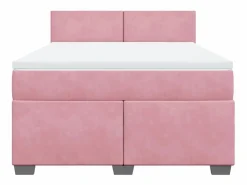 Clicnbuy Somier - 160X200Cm|Cama box spring con colchón terciopelo 160x200 cm