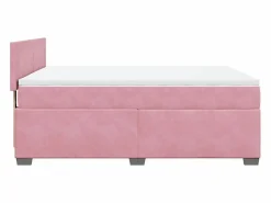 Clicnbuy Somier - 160X200Cm|Cama box spring con colchón terciopelo 160x200 cm