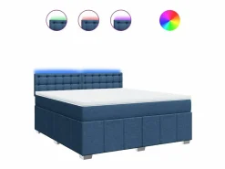 Cama box spring con colchón tela 180x200 cm^Clicnbuy Online