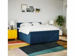 Cama box spring con colchón tela 180x200 cm^Clicnbuy Online