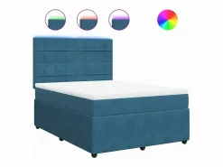 Clicnbuy Base De Cama De Láminas|Cama box spring con colchón terciopelo 140x200 cm