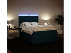 Clicnbuy Base De Cama De Láminas|Cama box spring con colchón terciopelo 140x200 cm