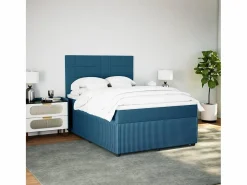Clicnbuy Base De Cama De Láminas|Cama box spring con colchón terciopelo 140x200 cm