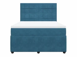 Clicnbuy Base De Cama De Láminas|Cama box spring con colchón terciopelo 140x200 cm