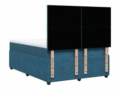 Clicnbuy Base De Cama De Láminas|Cama box spring con colchón terciopelo 140x200 cm