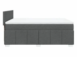 Cama box spring con colchón tela oscuro 160x200 cm^Clicnbuy Best