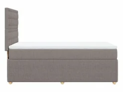 Clicnbuy Cama box spring con colchón tela gris taupe 90x190 cm Topo Sale