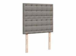 Clicnbuy Cama box spring con colchón tela gris taupe 90x190 cm Topo Sale