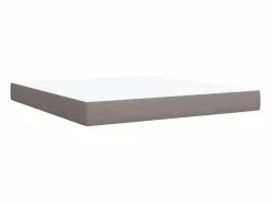 Clicnbuy Somier - 180X200Cm|Cama box spring con colchón tela gris taupe 180x200 cm