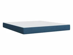 Clicnbuy Cama box spring con colchón tela 180x200 cm Azul