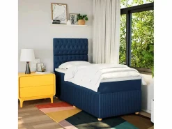 Clicnbuy Somier - 90X190Cm|Cama box spring con colchón tela 90x190 cm