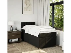 Clicnbuy Somier - 90X190Cm|Cama box spring con colchón tela 90x190 cm