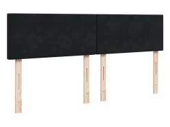Clicnbuy Cama box spring con colchón terciopelo 180x200 cm Negro Hot