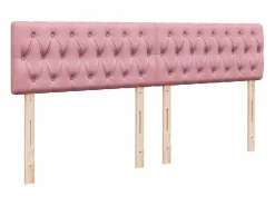 Clicnbuy Cama box spring con colchón terciopelo 180x200 cm Rosa Outlet