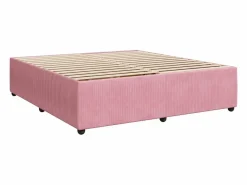 Clicnbuy Cama box spring con colchón terciopelo 180x200 cm Rosa Outlet
