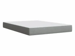 Clicnbuy Cama box spring con colchón tela claro 160x200 cm Gris Clearance