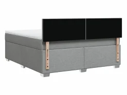 Clicnbuy Somier - 180X200Cm|Cama box spring con colchón tela claro 180x200 cm